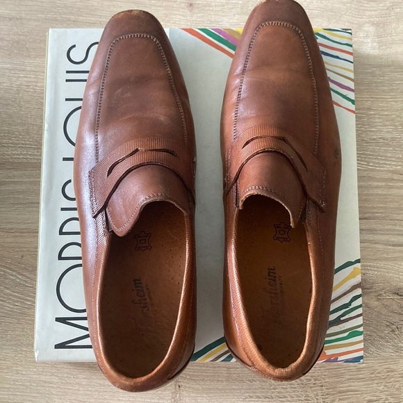 Brown Leather Men's Loafers - Picture 1 of 4